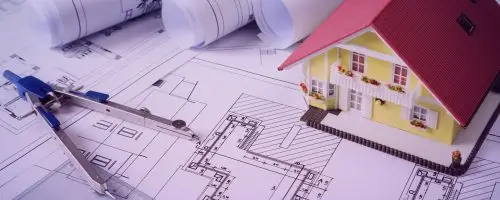 Картинка с чертежами дома
